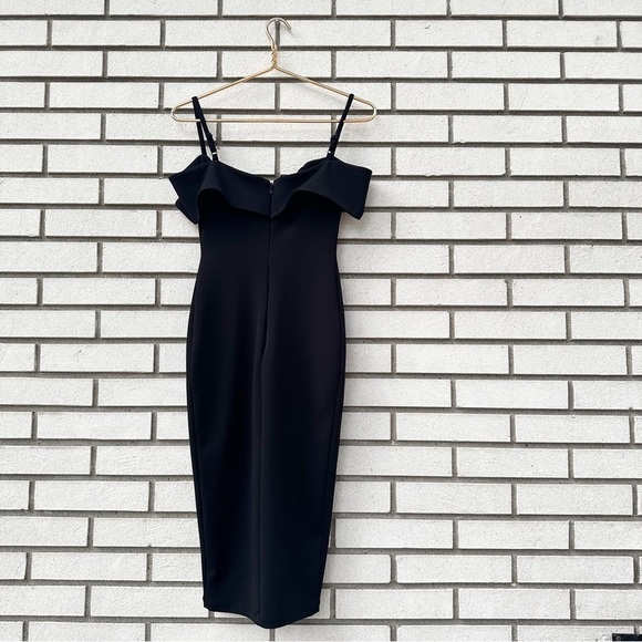 Nookie Pretty Woman Black Off Shoulder Sweetheart Midi Dress - Picture 4 of 14